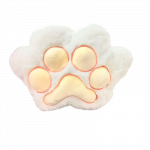 Mink&scaron;ta pliu&scaron;inė katės letenėlė, pagalvėlė - Cat's paw, balta, 25cm