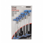 T formos atsuktuvų rinkinys Torx su rankena T 10-50mm 9vnt.