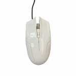 Laidinė optinė žaidimų pelė, &scaron;viečianti - 2000 DPI, balta