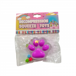 Antistresinis žaislas skvi&scaron;as / squishy su blizgučiais - letenėlė, violetinė