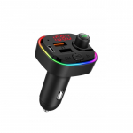FM Bluetooth moduliatorius su 2 USB  / usb type c jungtimi ir reguliuojamu ap&scaron;vietimu