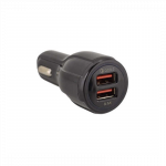 Greito įkrovimo automobilinis įkroviklis - 30W, 2 x USB