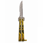 Treniruočių peilis Butterfly be a&scaron;menų 22cm - golden dragon