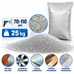 Abrazyvai stiklo rutuliukai smėliavimui 70-110 qm - 25 kg