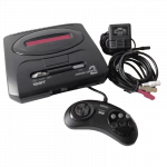 Sega Mega Drive 2 stiliaus konsolė, veikia su Sega disketėmis