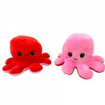 Pliu&scaron;inis dvipusis a&scaron;tuonkojis Tik Tok Octopus - rožinis