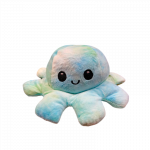 Pliu&scaron;inis dvipusis a&scaron;tuonkojis Tik Tok Octopus - spalvotas / žydras