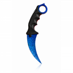 Medinis karambit peilis '' Blue Spider-man web '' - 20cm