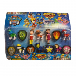 Paw Patrol 8 figūrėlių rinkinys su vaikais + 6 žetonai