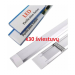 120W LED juostinis &scaron;viestuvas / lempa 120cm - 6500K - 30vnt.