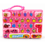 Rožinis sensorinis žaislas &ndash; klaviatūra Fidget Keyboard &bdquo;Fruity&ldquo;