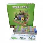 Minecraft stiliaus magnetinis blokelių - kaladėlių rinkinys - 100 vnt.