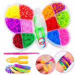 Kūrybinis &bdquo;Loom Bands&ldquo; apyrankių pynimo rinkinys vaikams - drugelis