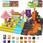 Minecraft magnetinis blokelių - kaladėlių rinkinys - 84 vnt.