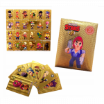 Brawl Stars kolekcinės žaidimo kortos 10 vnt. - auksinės