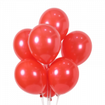 Lateksinis balionas su heliu, &scaron;viesus raudonas - 30cm, 1vnt.