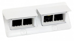 Įleidžiama modulinė dėžutė 2x4 mod. Legrand 654004 (metalinė, balta)