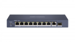10 prievadų, 8 PoE prievadų komutatorius Hikvision DS-3E0510HP-E