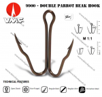 VMC 9900BZ dvi&scaron;akis kabliukas Double Parrot Beak bronza 8