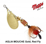 Sukriukė Mepps AGLIA MOUCHE Gold, Red Fly 2.5 g