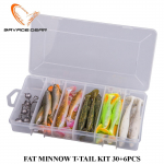 Guminukų rinkinys Savage Gear Fat Minnow T-Tail Kit 30+6pcs 5037 BLT i&scaron;siuntimas 1-3 d.