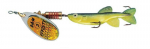 Sukriukė DAM Effzett Spinner Minnow Gold/Green 13 g