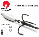 VMC 7548BD Bladed Hybrid tru&scaron;akis kabliukas Black Nickel 8