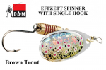 DAM Effzett spinner su vien&scaron;akiu kabliu Brown Trout 3 g