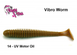 Guminukas Crazy Fish Vibro Worm UV Motor Oil 12.5 cm