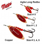 Sukriukė Mepps Aglia Long Redbo Copper 11 g