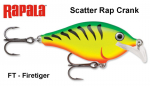 Vobleris Rapala Scatter Rap Crank FireTiger 5 cm