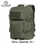 Pentagon Tac Maven Assault Laser Cut Large 51 l kuprinė Olive MLP i&scaron;siuntimas 9 d.