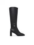 Calvin Klein Ilgaauliai Block Heel High Boot Lth Hdw HW0HW03178 Juoda