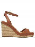 Tommy Hilfiger Espadrilės Leather & Suede High Wedge Espad FW0FW08803 Ruda
