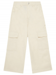 United Colors Of Benetton Medžiaginės kelnės 4L2VCE040 Smėlio Wide Leg