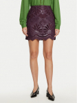 Vila Dirbtinės odos sijonas Paz 14102686 Violetinė Slim Fit