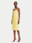 HUGO Kokteilinė suknelė 50536465 Geltona Slim Fit