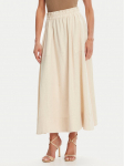 YAS Maksi sijonas Flaxy 26036370 Smėlio Regular Fit
