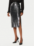Rinascimento Midi sijonas CFC0019735002 Sidabrinė Regular Fit