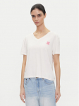 HUGO Mar&scaron;kinėliai Nika_T-Shirt 50540046 &Eacute;cru Regular Fit