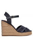 Tommy Hilfiger Espadrilės Tommy Hilfiger Espad High Wedge FW0FW08668 Tamsiai mėlyna