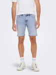 Only & Sons Džinsiniai &scaron;ortai 22025189 Mėlyna Regular Fit