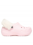 Crocs &Scaron;lepetės Classic Platform Fuzz Lined Clog 212854 Rožinė 41_42