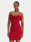 Guess Kokteilinė suknelė W6RK80 WI342 Raudona Classic Fit