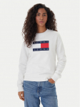 Tommy Jeans Džemperis Flag DW0DW22564 &Eacute;cru Regular Fit