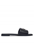 Tommy Hilfiger &Scaron;lepetės Th Logo Hardware Leather Mule FW0FW09292 Tamsiai mėlyna