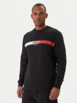 Tommy Jeans Džemperis Sign Stripe DM0DM23019 Juoda Regular Fit