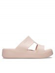 Crocs &Scaron;lepetės Getaway Platform H-Strap 209409 &Eacute;cru