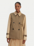 Weekend Max Mara Trenčas Biglia 2615021051 Žalia Relaxed Fit