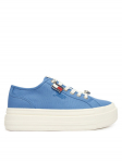 Tommy Jeans Laisvalaikio batai Tjw Flatform Sneaker Charms EN0EN02959 Mėlyna